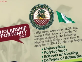 Offot Ukwa Association (USA) Inc Scholarship 2024 for Nigerians