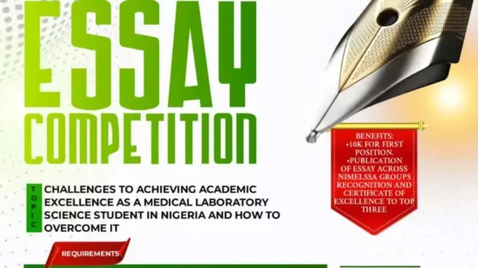 Nigerian-Medical-Laboratory-Science-Students-Association-NIMELSSA-Essay-Competition-2025 NIMELSSA Essay Competition 2025 Now Open for Submissions